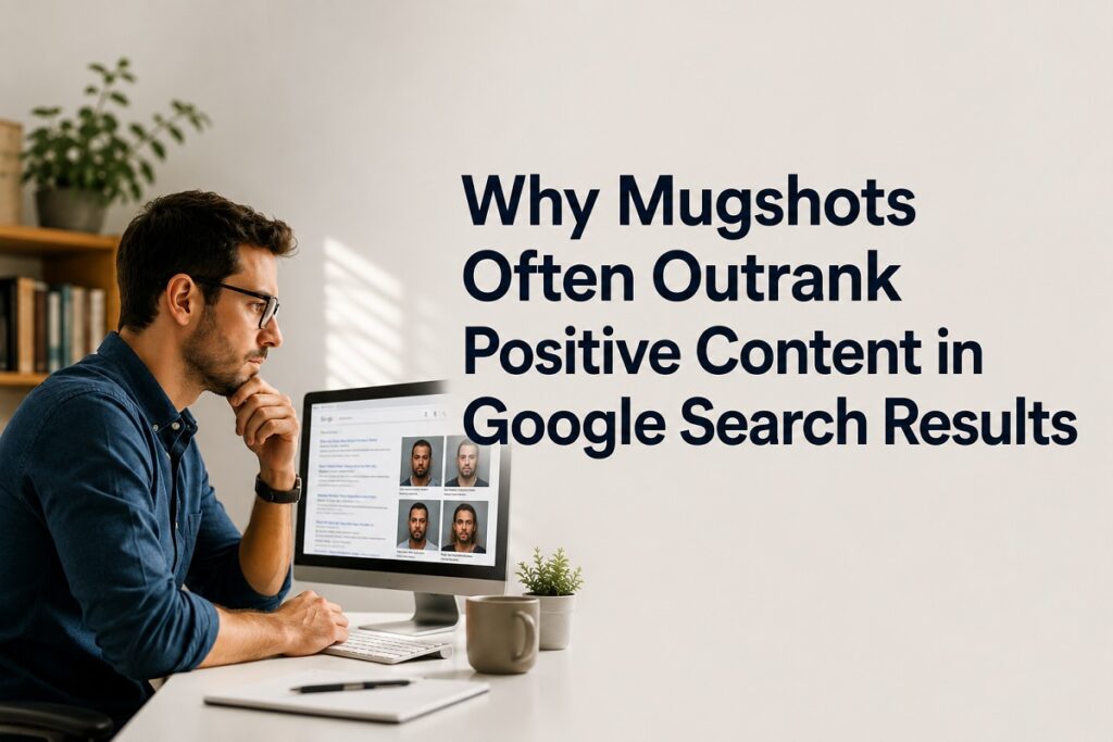 Mugshots ranking above positive content in Google search.